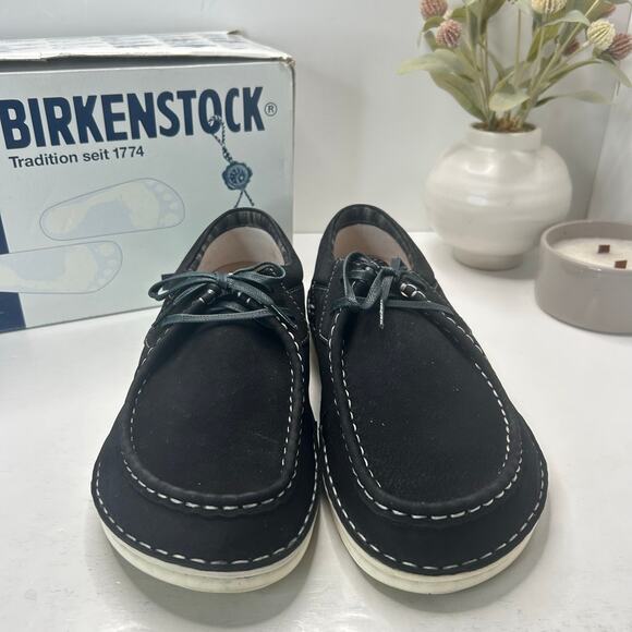 Birkenstock Pasadena Suede Moc Toe Shoe Nubuk Shoe Black Men 13/EU 46 NWB - Picture 3 of 10